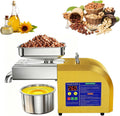 AGGBDYXO broyeur, 220 V – 1100w | Jaune/Argent, Automatique Presse à Huile Domestique – Les Graines de Sésame