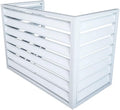 cache climatiseur Tqertrtfxa | Blanc, Grille de persiennes Couverture Anti-poussiè – Exterieur aluminium | Étanche À La Poussière Et À L'eau