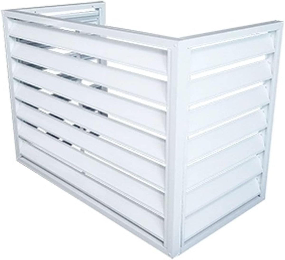 cache climatiseur Tqertrtfxa | Blanc, Grille de persiennes Couverture Anti-poussiè – Exterieur aluminium | Étanche À La Poussière Et À L'eau