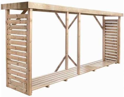 Madeira Abris de jardin, Bois – Abri à bûches en avec Plancher - 6 | 5 stères