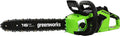 tronçonneuse Greenworks | 44 x 24 x 22,5 cm, 1,8 kW – 40 cm | 20 m, 3,81 kg – Vert/Noir | GD40CS18 à Batterie avec Moteur Sans Balais