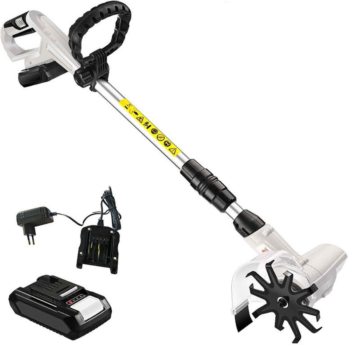 Rotavator Scarificateurs, Noir/Argent/Blanc – Scarificateur électrique de jardin