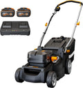 tondeuse à gazon WORX – 40 V | 600 m, 37 cm – 40 L | 4 Ah, Noir/Gris/Orange – sans Fil WG737E | Surface Max de ², Coupe jusqu'aux Bordures