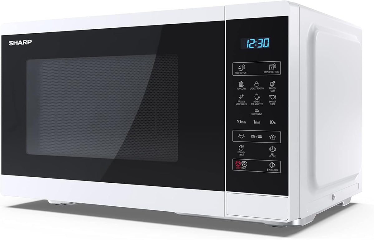 Fours micro-ondes Sharp – 25 Litres | Blanc/Noir, YC-MS252AE-W – Four Micro-ondes | Numérique