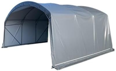 Atout Loisir Serres tunnel, 4 m – 1.50 m | 6 m, Gris – Abri Tunnel Pieds Droits Largeur Pas à - Long | Type Camion 640 GR/m² Kaki