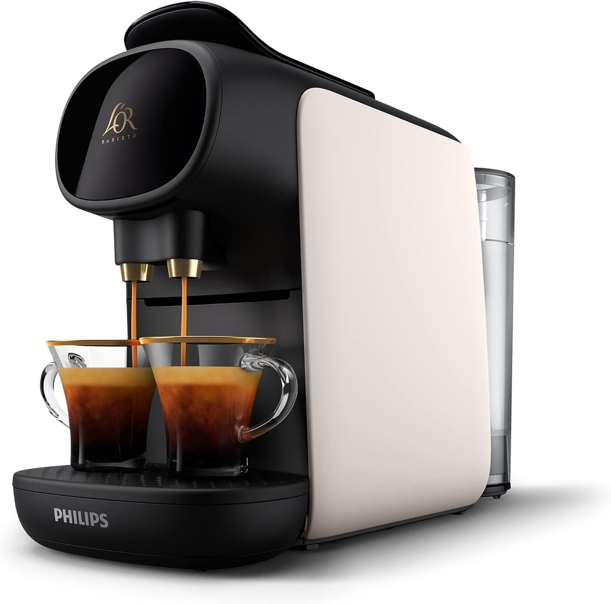 Philips machine à café, cafetière – Noir/Blanc | L'Or Barista Sublime, à Capsules – compatible capsules Nespresso | (LM9012/00)