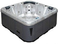 Desineo Bains à remous, 204 x 204 x 85 cm – 1300 l | Gris/Argent, Spa The Relax - 3 Places - 5 assises