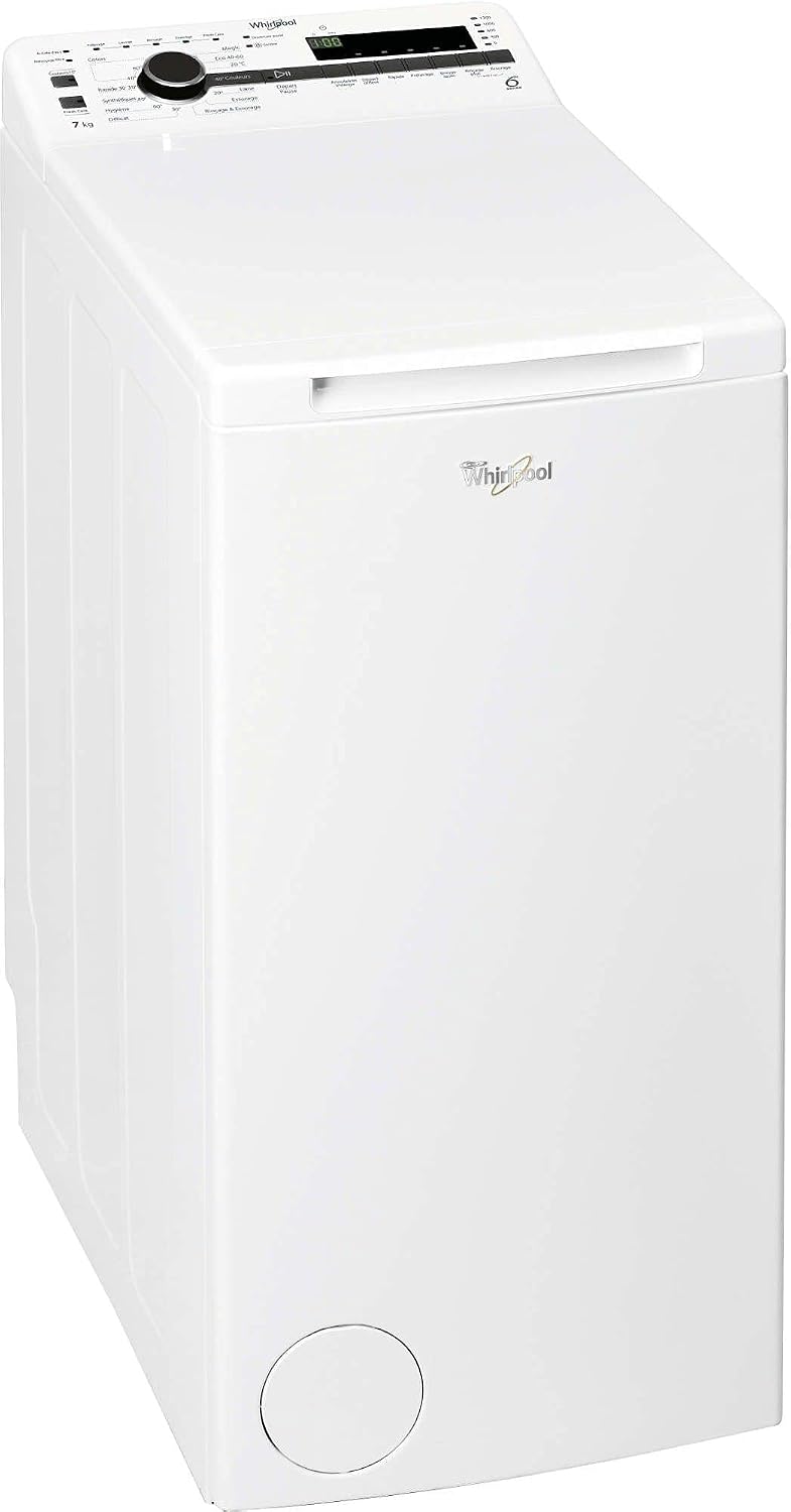 lave-linge Whirlpool | machine à laver, 7 kg – Blanc | Top 1200 Tours/min - TDLR72223SSFRN