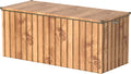 Conteneurs Duramax | 770 L, Grain de bois avec garnitures brunes – coffre de terrasse et rangement de meubles de jardin