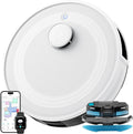 Lefant robot aspirateur, aspirateur robot – Blanc/Noir | M2 Laveur avec Cartographie, Aspiration de 6000Pa – Navigation Laser