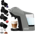 machine à café KOTLIE – cafetière | 1 L, Gris/Noir – EM-308B 5 en 1 | multi-capsules et poudre, 3 températures – 7 niveaux d'eau