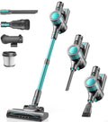 Ziaggnar canapé, aspirateur sans fil – 45 kPa | Noir/Bleu, Aspirateur Balai sans Fil Puissant avec Écran LED – 50Min Autonomie | Batterie Rechargeable