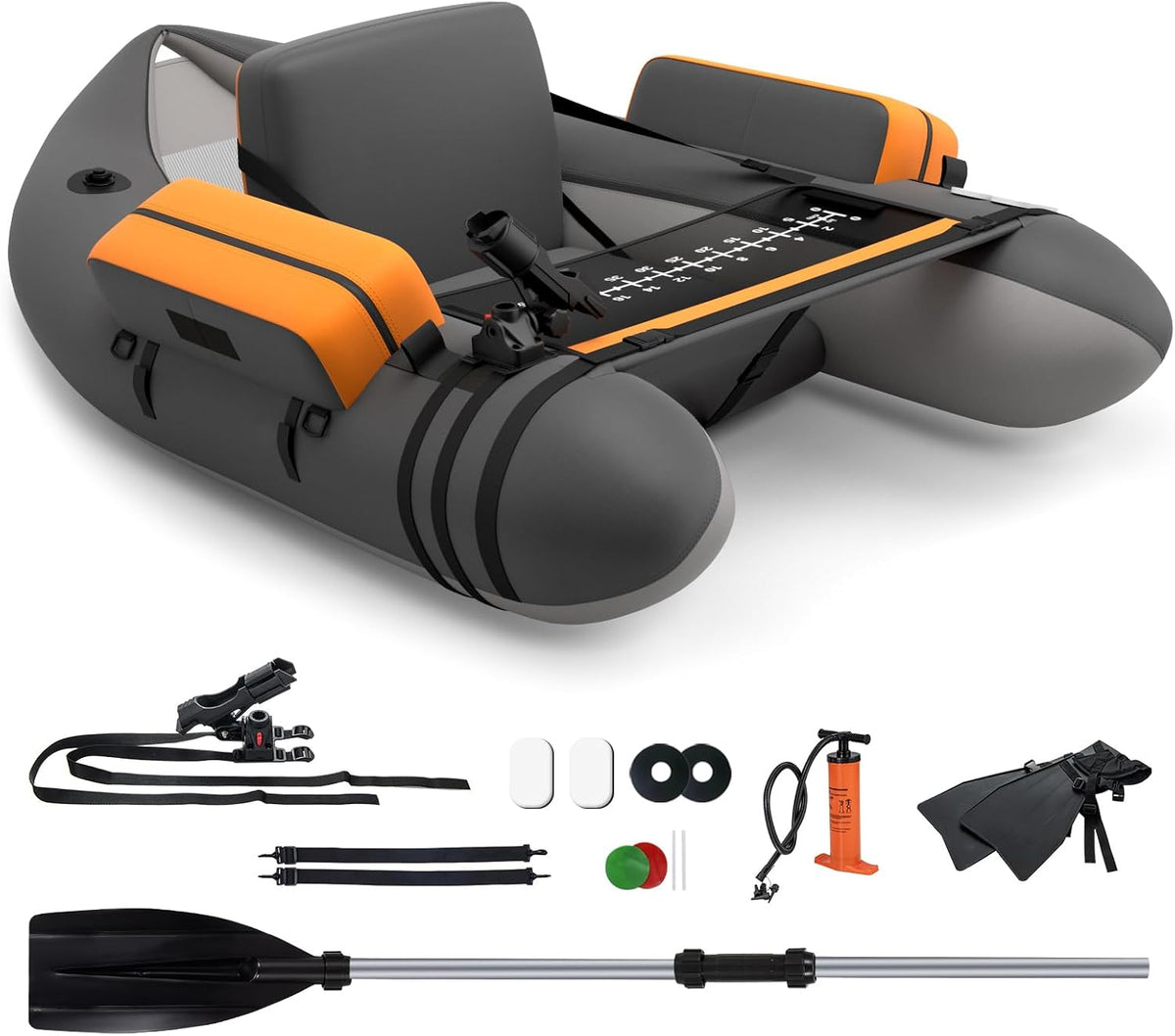 Bateaux pneumatiques COSTWAY – 150 KG | Gris/Orange