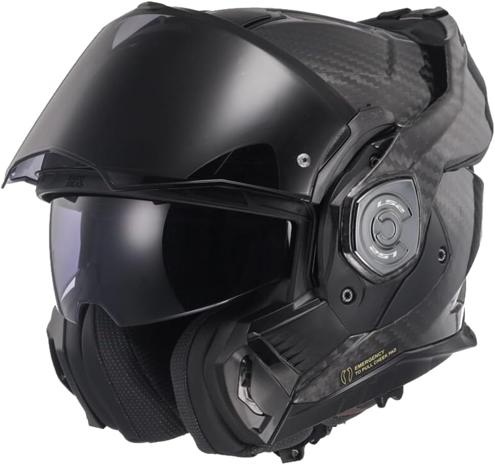Casques modulables LS2 – Noir/Carbone | Casque modulable Moto ADVANT X Carbon Gloss Carbon