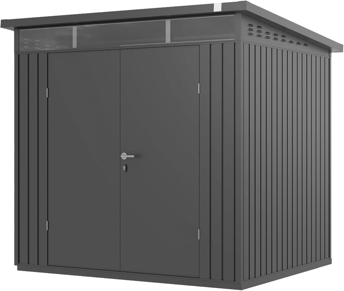 armoire GFP | 180x120x205 cm, Anthracite – Primeyard Abri de Jardin en métal de Jardin