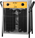 SIAL Radiateurs, 22000 W – 400 V | Noir/Orange/Gris, Chauffage Soufflant – Industriel - Radiateur électrique - Pour Chantier