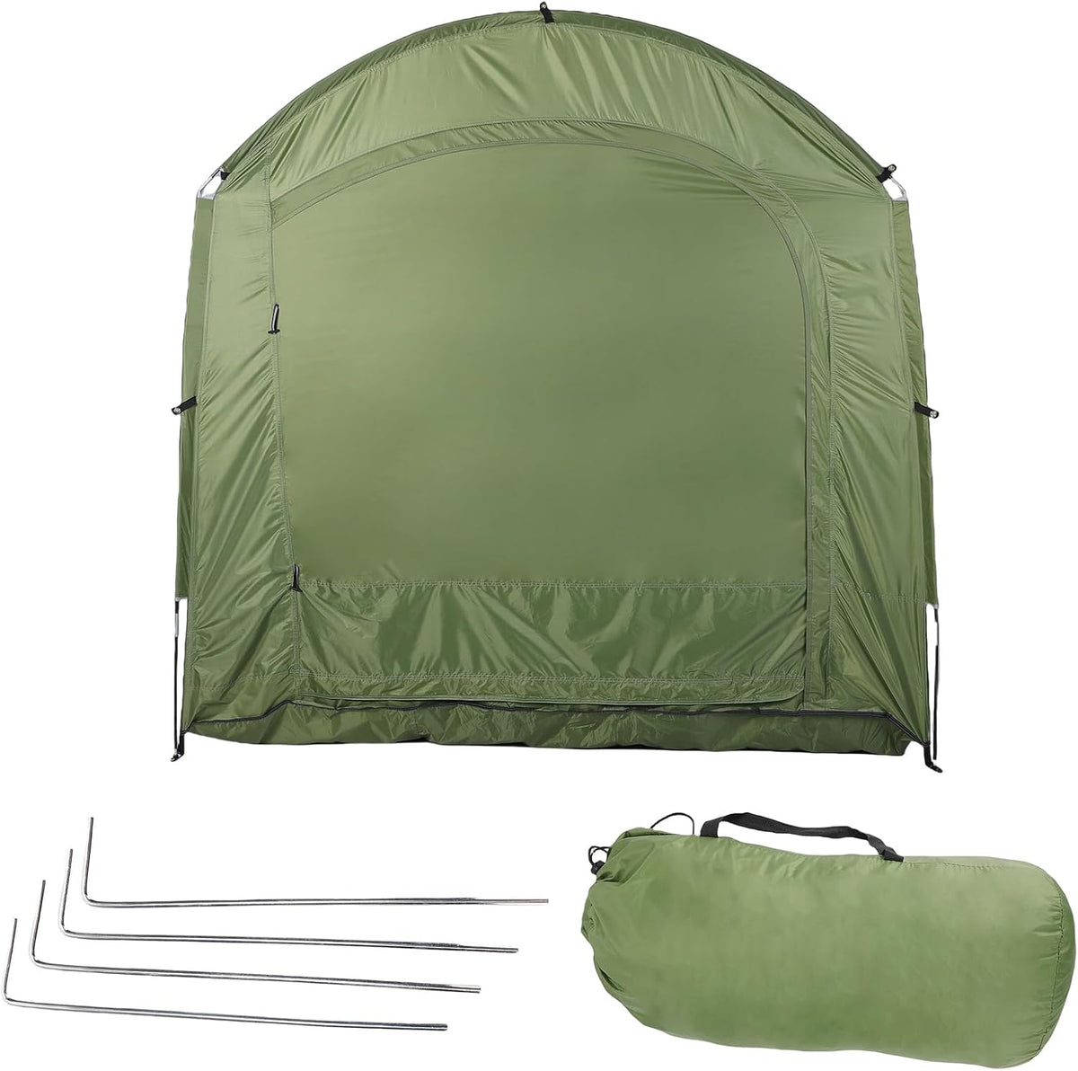 Abris de jardin AMONIDA | 220 x 150 x 185 cm/86,61 x 59,06 x 72,83 pouces (déplié), 5 V – Vert | Grande Tente de Rangement de Vélo Portable