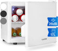 mini réfrigérateur KLARSTEIN – 17 L | Blanc, Mini Frigo de Chambre pour Boissons – Petit Silencieux | Bar Intérieur