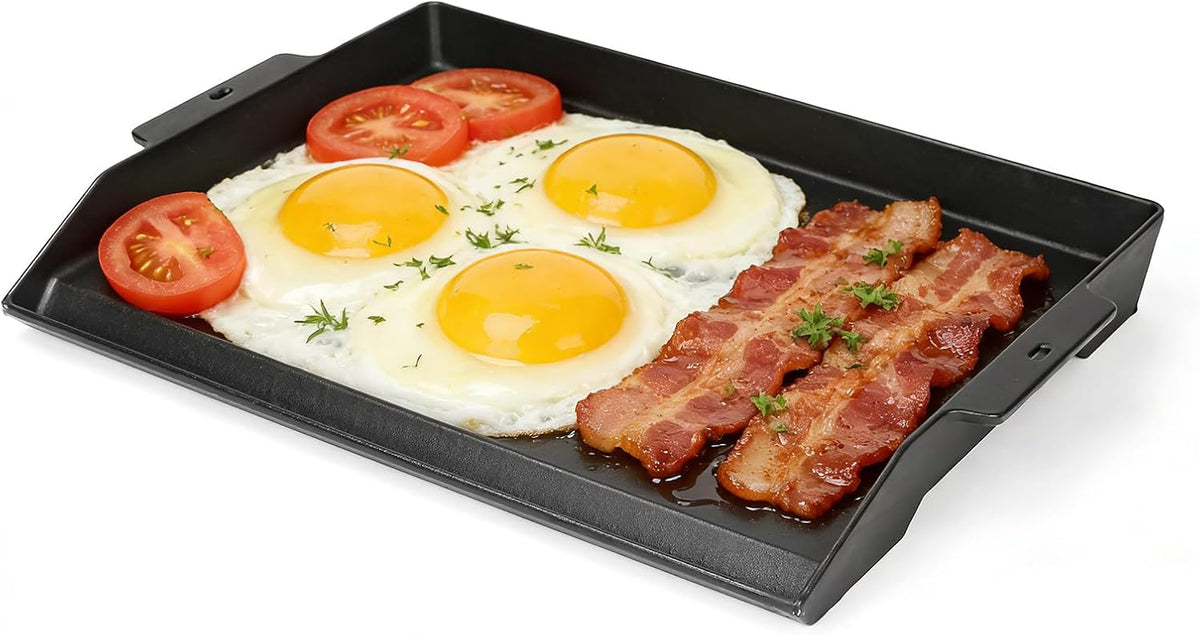 Denmay barbecue à charbon, 58,6 × 40,5 cm – Noir | Plaque de cuisson universelle en fonte - Pour barbecue à gaz