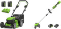 tondeuse à gazon Greenworks | 2x24, 480 m – 24 V | 33 cm, Vert/Noir – Largeur Coupe
