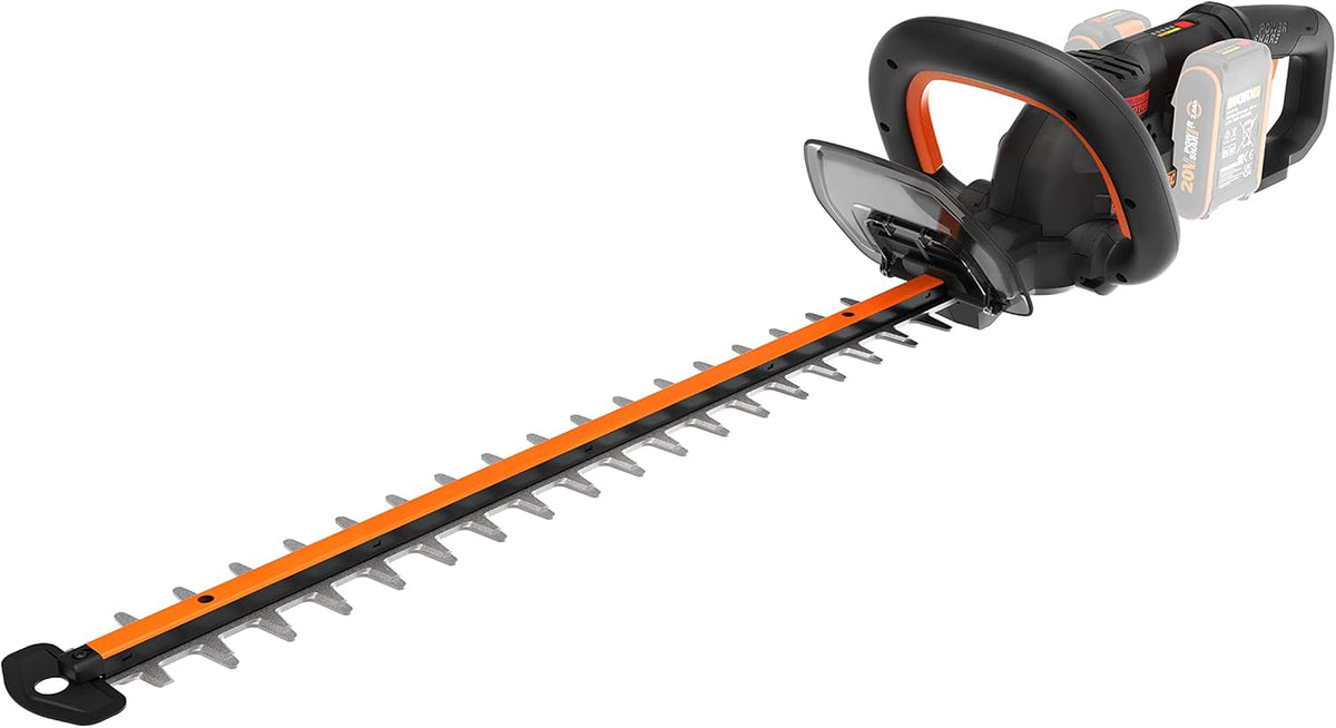 Outillage de jardin motorisé WORX – 40 V MAX (2*20 V) | 40 V, 61 cm – 27 mm | Noir/Orange/Argent, Taille-Haies sans Fil WG286E.9