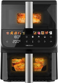 Cecotec friteuse à air chaud, air fryer – 10 L | 2000 W, 6,5 L – Noir/Argent | Friteuse à Air - AirFryer - Cecofry DuoLevel 10000 DuoSize Window