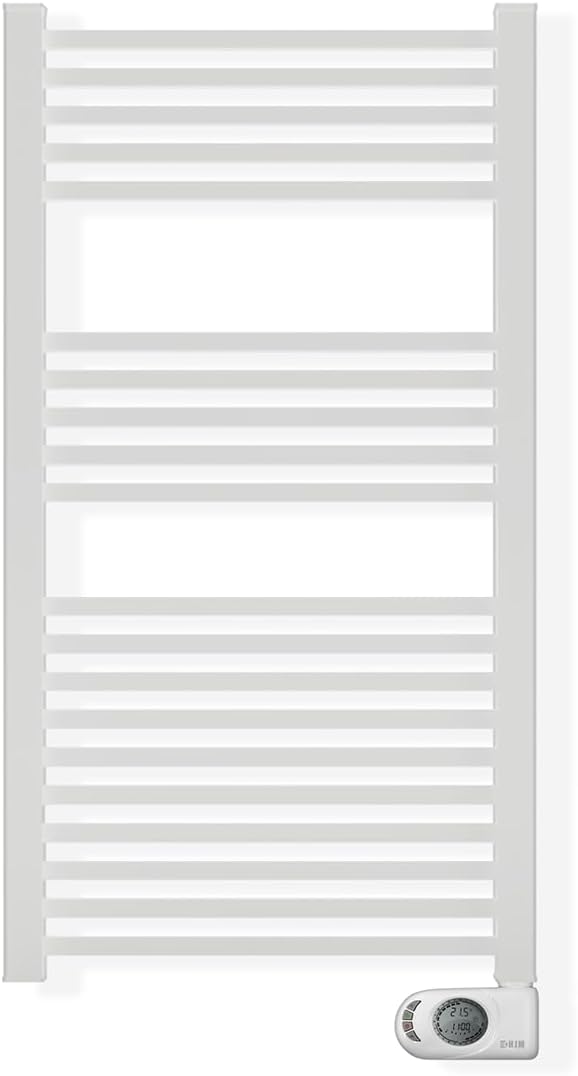 HJM Radiateurs, 750 W – Blanc | Radiateur sèche-serviettes basse consommation SQUARE 750, programmation 24/7