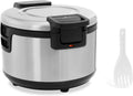 Électroménager spécialisé Royal Catering – 19 L | 110 W, 380 mm – Argent/Noir/Blanc | RCRK-1S Chauffe riz, Revêtement antiadhésif