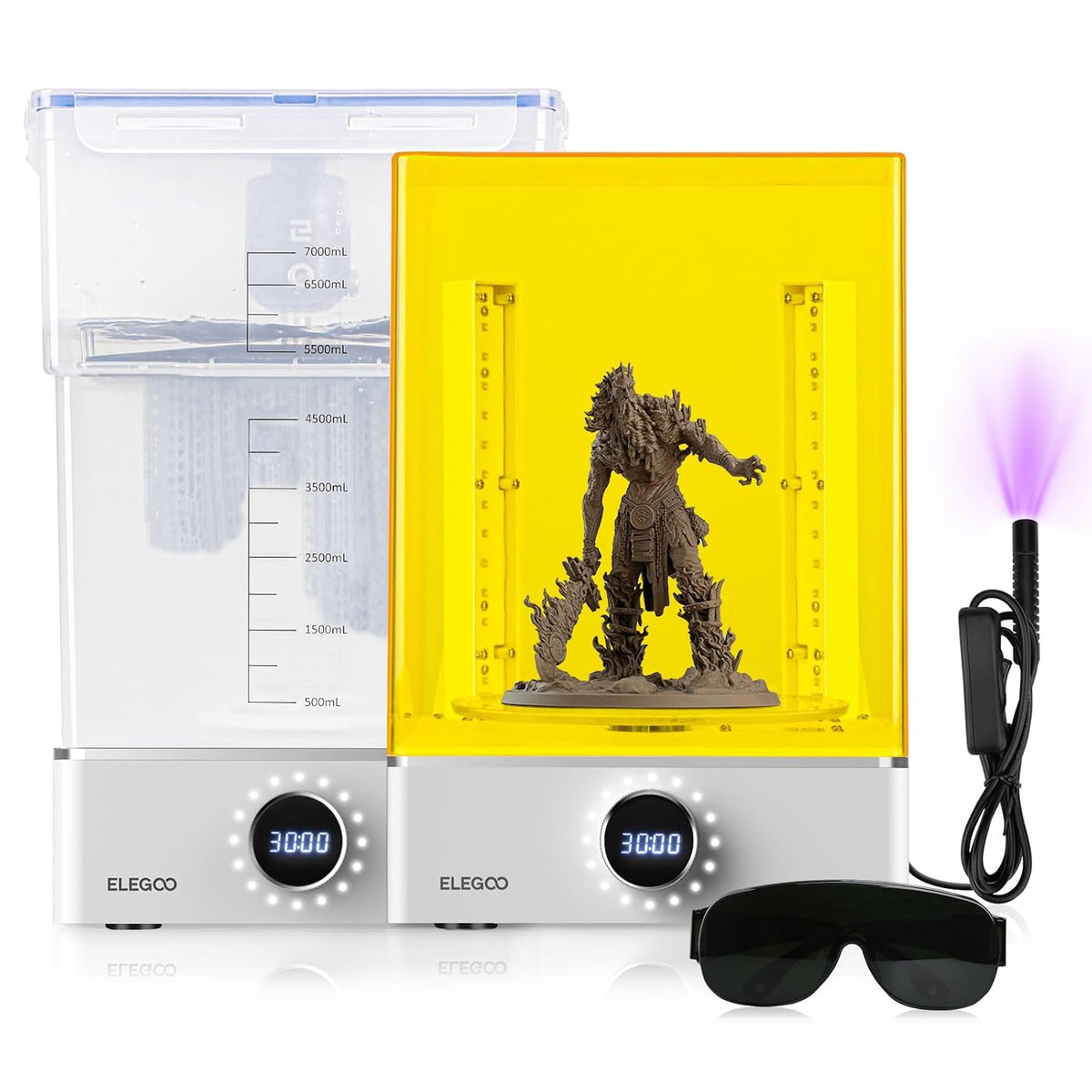 Imprimantes 3D ELEGOO | Argent/Jaune, Compatible avec Saturn et Mars