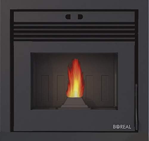 BRICOSOL Chauffage aux granulés, Noir – Poêle à granulés insérable BOREAL modèle INSERT 7