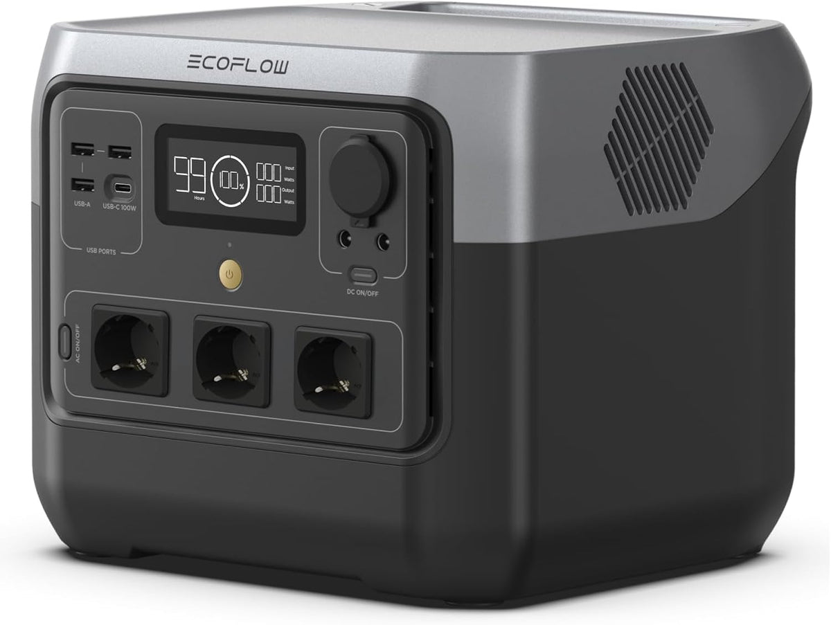 groupe électrogène EF ECOFLOW – 768 Wh | 800 W, Noir/Gris – Station électrique portable RIVER 2 Pro | batterie LiFeP04