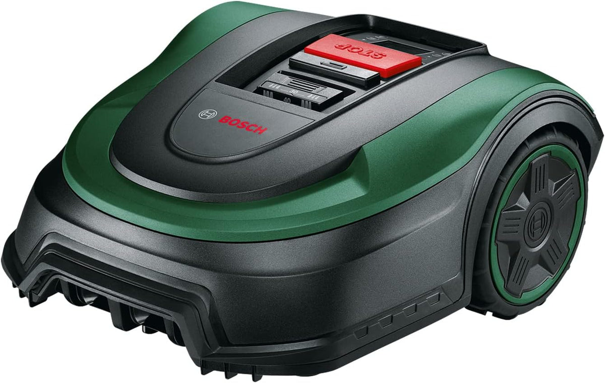 Bosch robot tondeuse, 18 V – 19 cm | 500 m, Vert/Noir – Tondeuse Robot - Indego S 500 (avec Batterie | Station de Charge Incluse