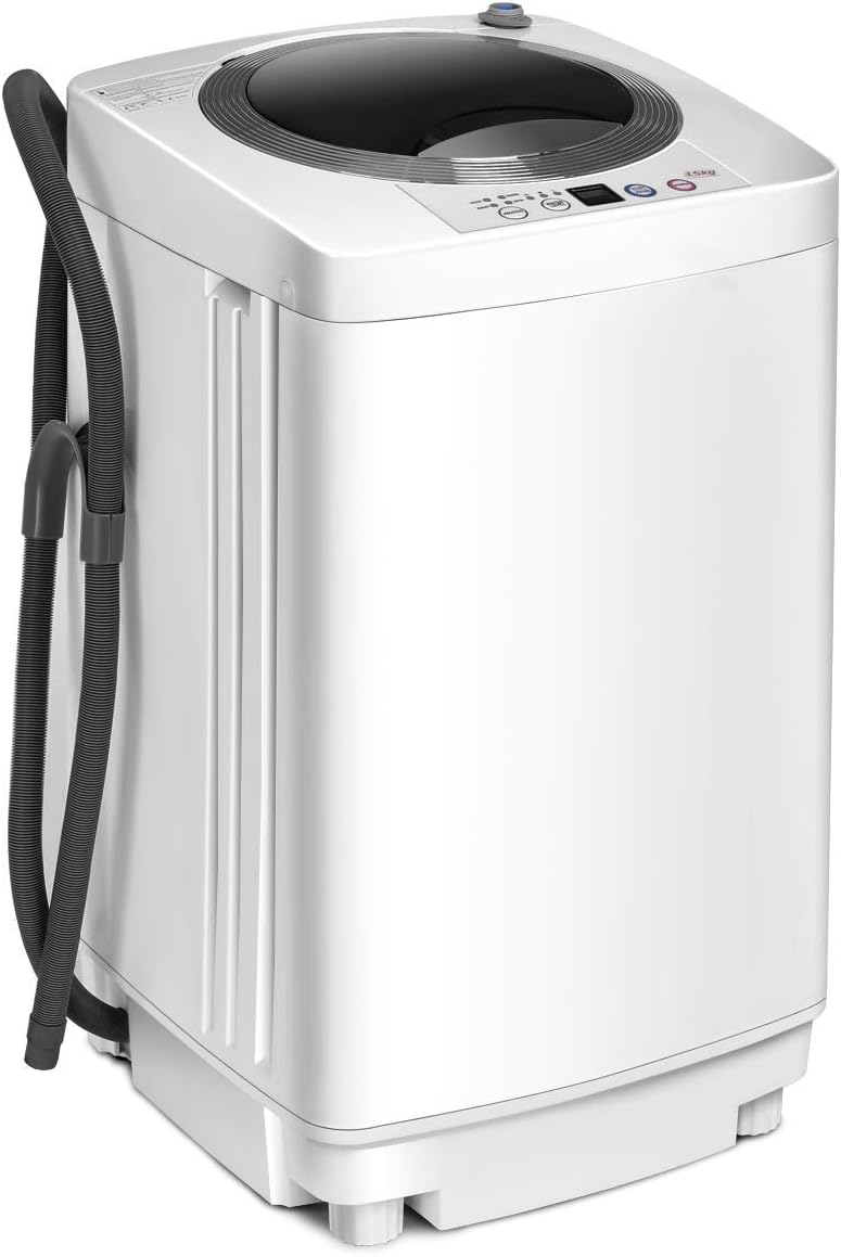 lave-linge FANTASK | 240 W (lavage), 210 W (sec) – 3,5 kg | 240 W, blanc – Machine à laver entièrement automatique