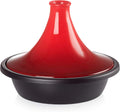 Le Tajines, 31 cm – Rouge/Noir | Creuset Tajine en Fonte Émaillée, 25138310600422