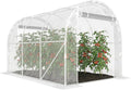 Outsunny Serres tunnel, 6 m – 195x295x195 cm | 150 g, 20 cm – Transparent | Serre Tunnel de Jardin ², Serre de Jardin Tunnel avec Cadre Acier