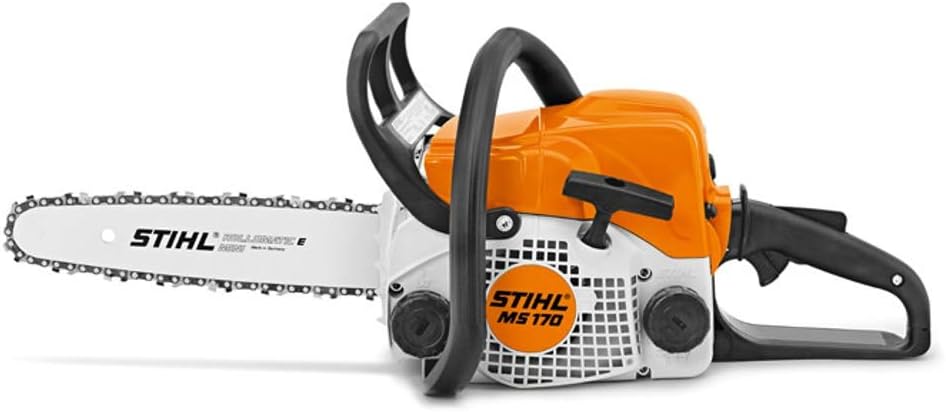 tronçonneuse Stihl – 35 cm | 4,1 kg, Orange/Noir/Argent – MS 170 à déclenchement