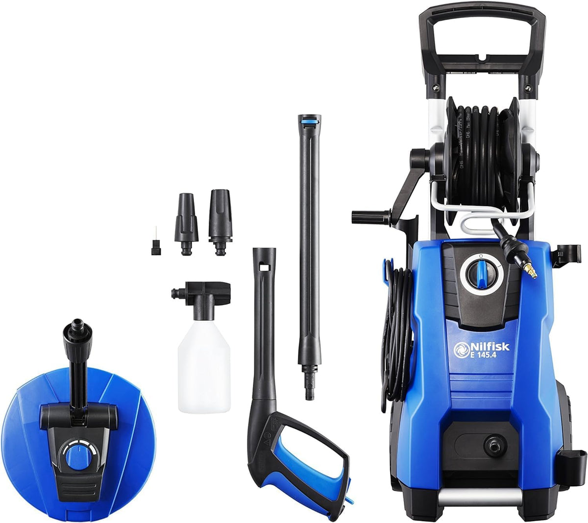 Nilfisk nettoyeur haute pression, 2100 W – Bleu/Noir | E 145.4 + Nettoyeur de Sols et Murs - Nettoyeur pour le Jardin