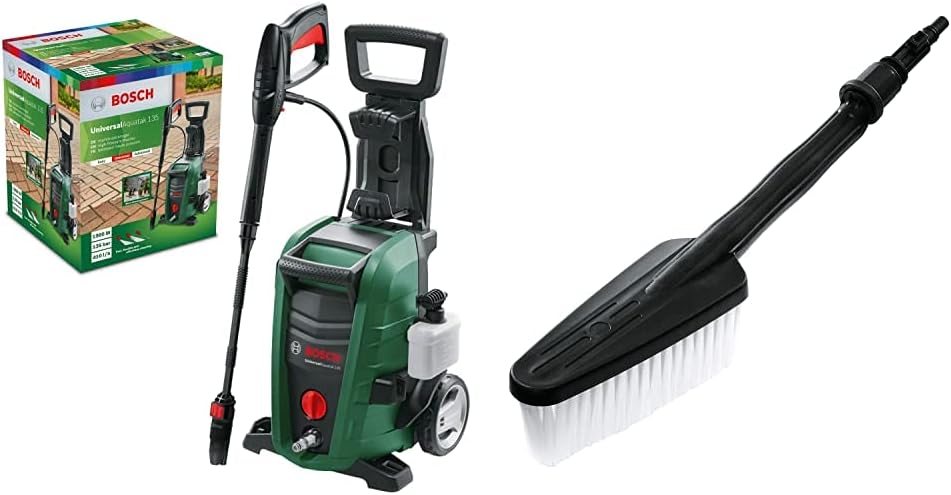 Bosch Home and Garden nettoyeur haute pression, 1900 W – Vert/Noir | Bosch - UniversalAquatak 135 (, 135 Bars) & F016800359 Brosse de Lavage