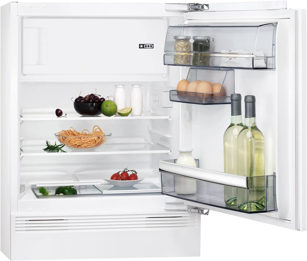 réfrigérateur AEG – frigo | 82 cm, Blanc – SFB682E1AF à porte encastrable | OptiSpace, congélateur 4 étoiles – contrôle électronique